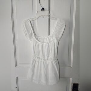 White Blouse with Lace Detail